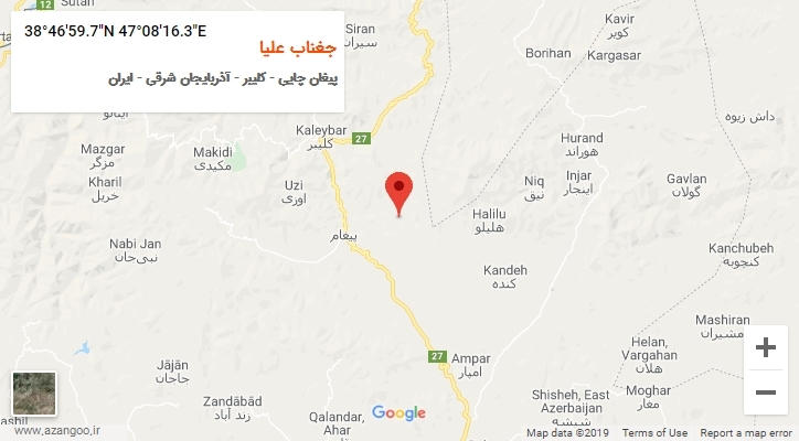 روستای جغناب علیا بر روی نقشه