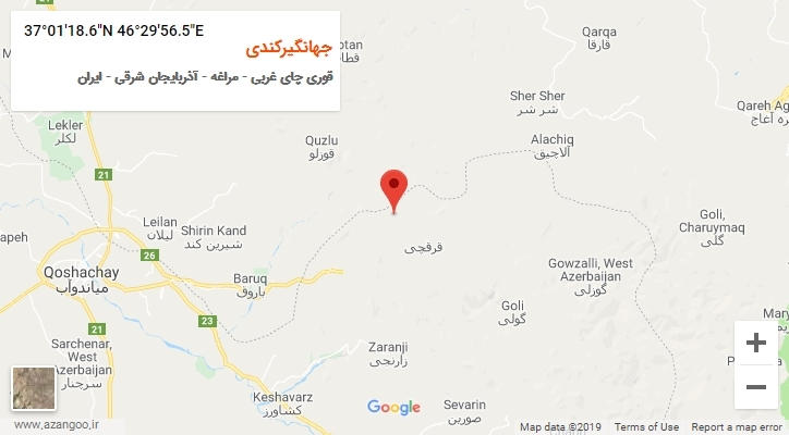 روستای جهانگیرکندی بر روی نقشه