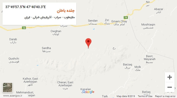 روستای جلده باخان بر روی نقشه