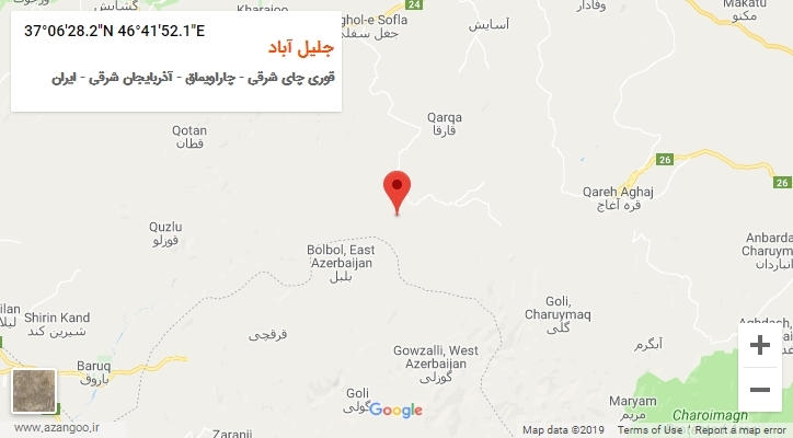 روستای جلیل آباد بر روی نقشه