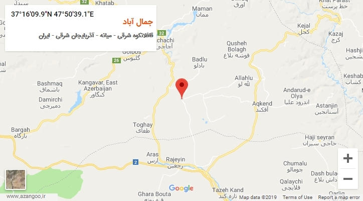 روستای جمال آباد بر روی نقشه