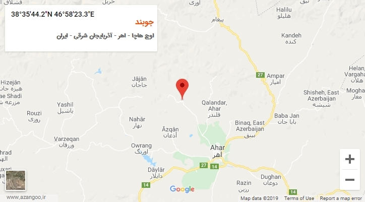 روستای جوبند بر روی نقشه