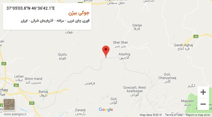 روستای جوکی بیژن بر روی نقشه