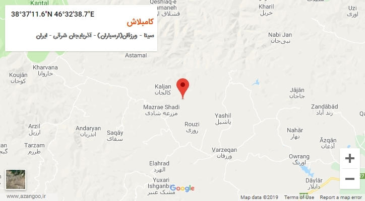 روستای کامبلاش بر روی نقشه