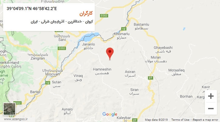 روستای کارگران بر روی نقشه