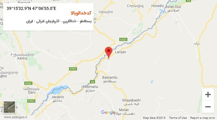 روستای کدخدالوبالا بر روی نقشه