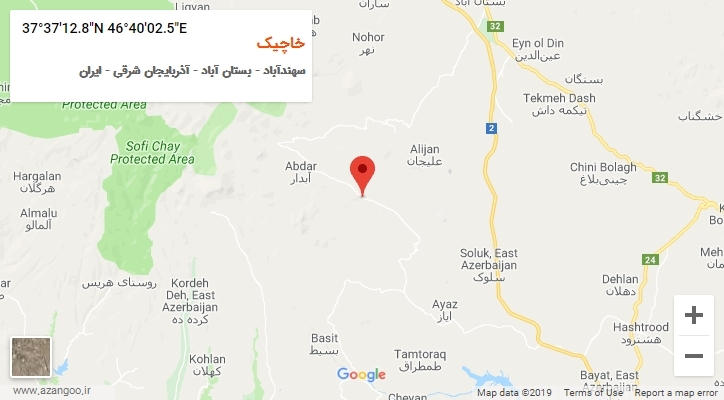 روستای خاچیک بر روی نقشه