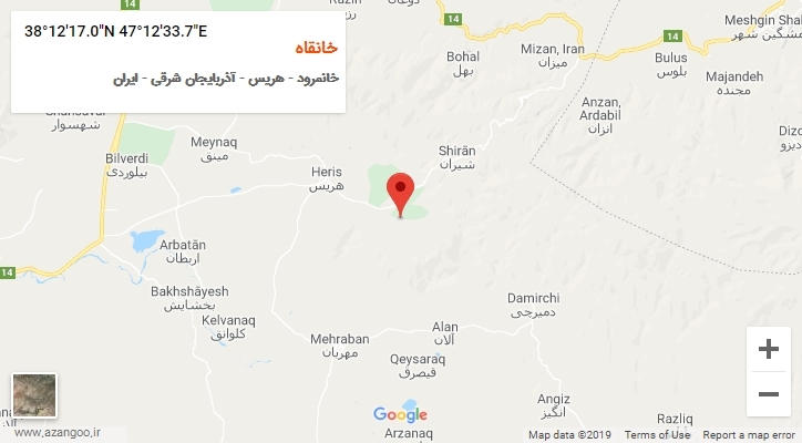 روستای خانقاه بر روی نقشه