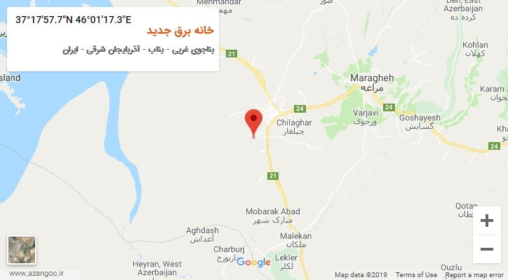روستای خانه برق جدید بر روی نقشه