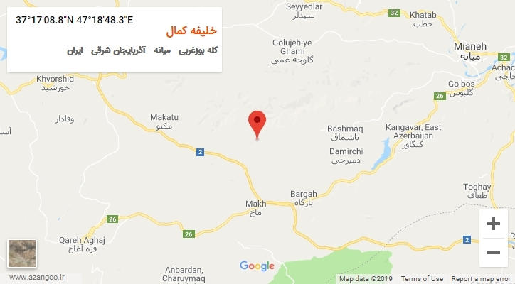 روستای خلیفه کمال بر روی نقشه