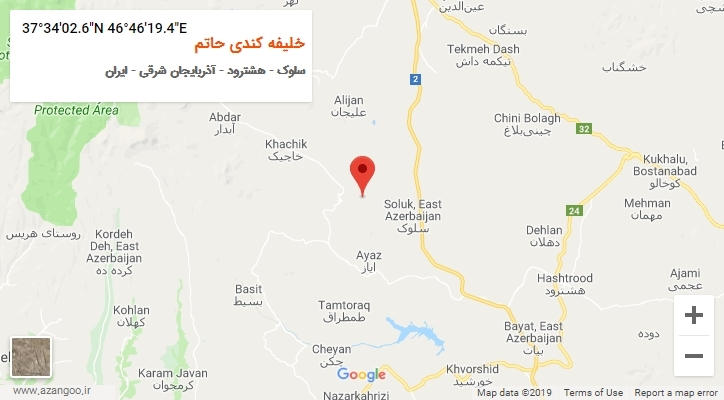 روستای خلیفه کندی حاتم بر روی نقشه