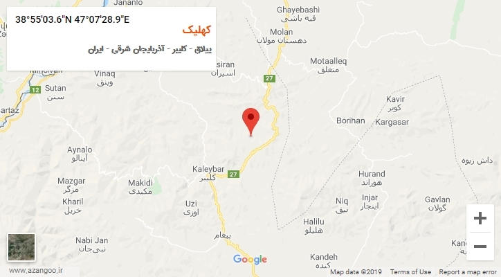 روستای کهلیک بر روی نقشه
