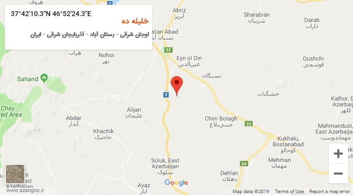 روستای خلیله ده بر روی نقشه