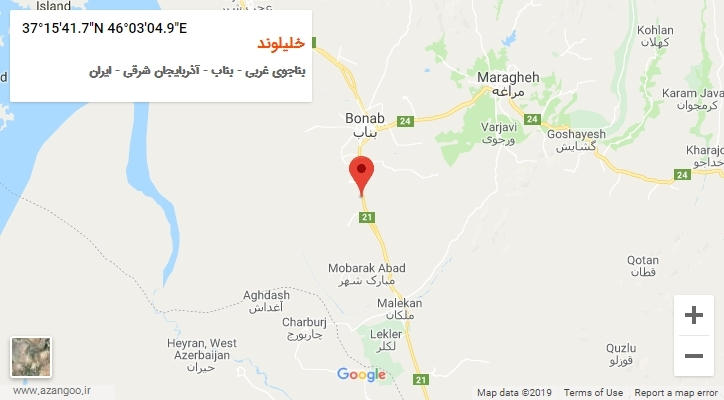 روستای خلیلوند بر روی نقشه