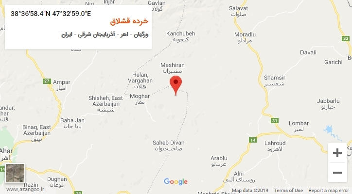 روستای خرده قشلاق بر روی نقشه
