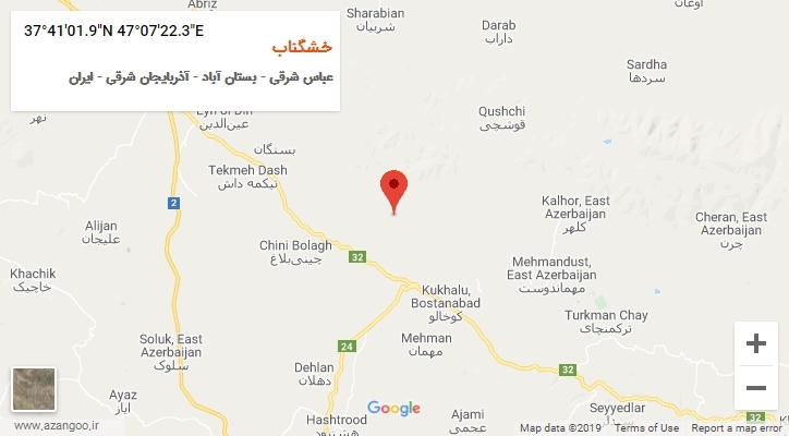 روستای خشگناب بر روی نقشه