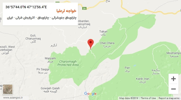 روستای خواجه لرعلیا بر روی نقشه