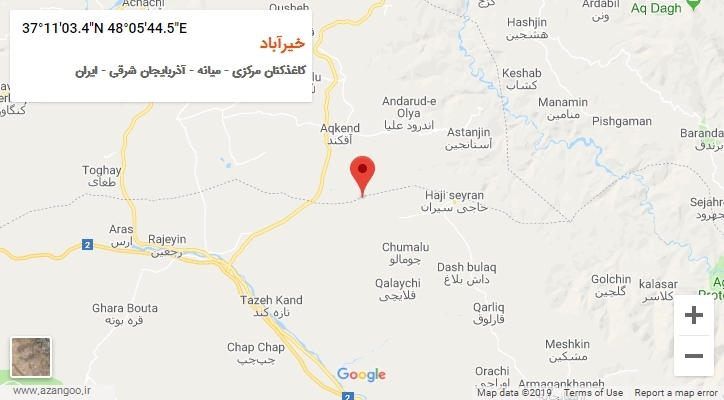 روستای خیرآباد بر روی نقشه