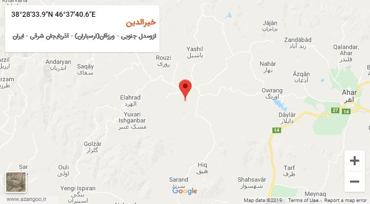 روستای خیرالدین بر روی نقشه