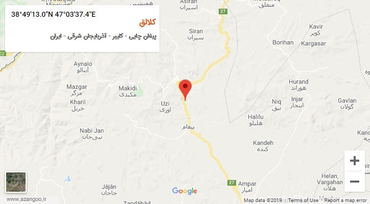 روستای کلالق بر روی نقشه