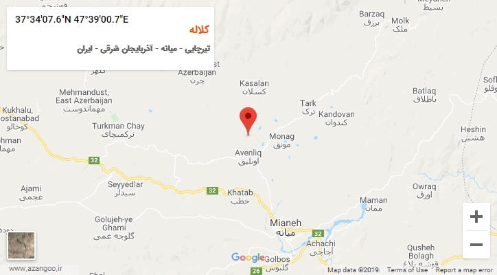 روستای کلاله بر روی نقشه