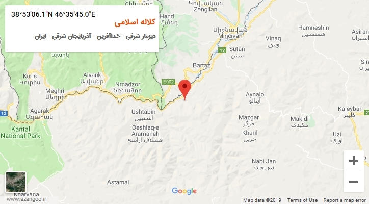 روستای کلاله اسلامی بر روی نقشه