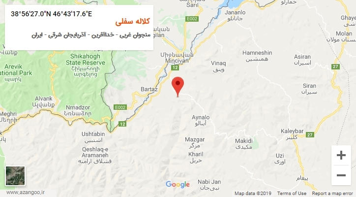 روستای کلاله سفلی بر روی نقشه