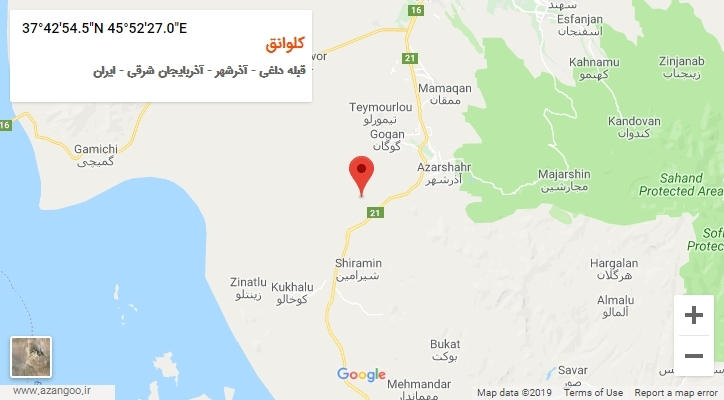 روستای کلوانق بر روی نقشه