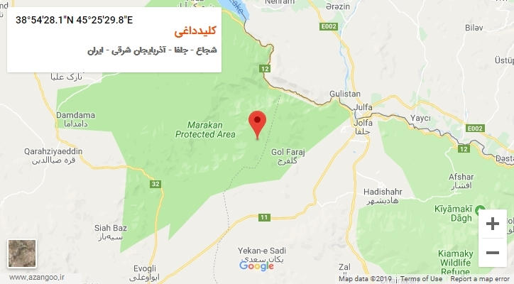 روستای کلیدداغی بر روی نقشه