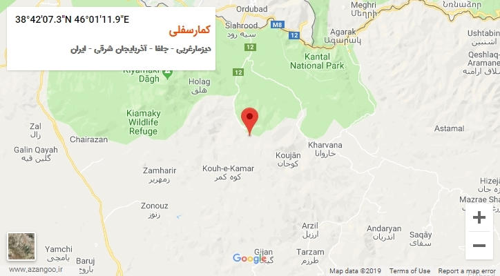 روستای کمارسفلی بر روی نقشه