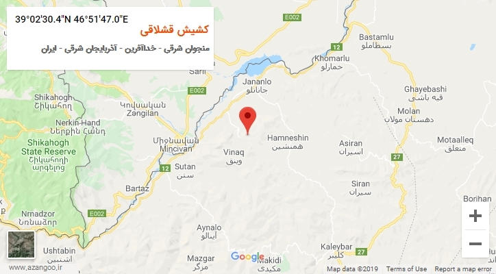 روستای کشیش قشلاقی بر روی نقشه