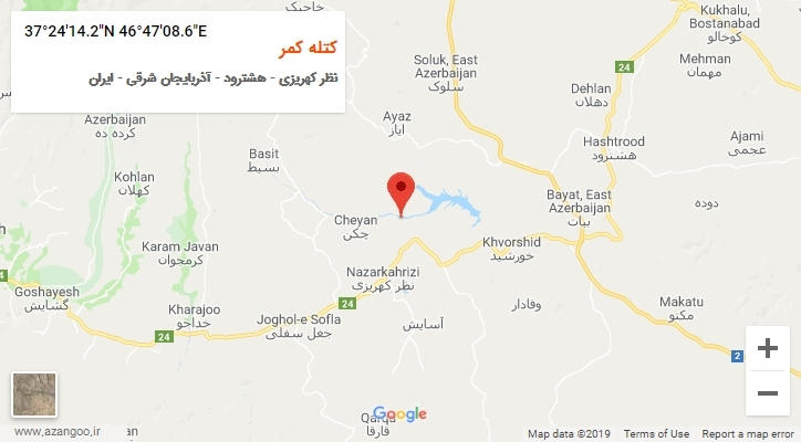 روستای کتله کمر بر روی نقشه