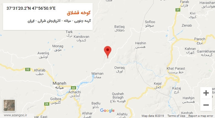 روستای کوخه قشلاق بر روی نقشه