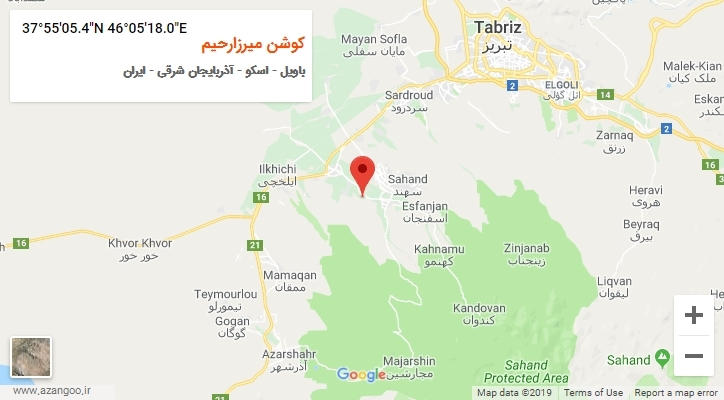 روستای کوشن میرزارحیم بر روی نقشه