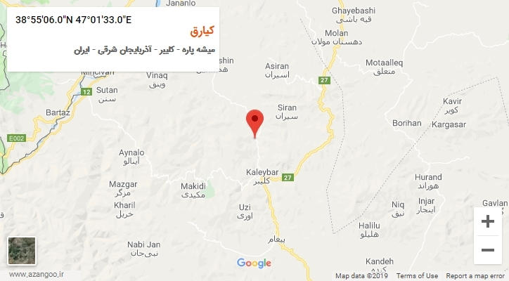 روستای کیارق بر روی نقشه