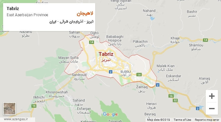دهستان لاهیجان بر روی نقشه