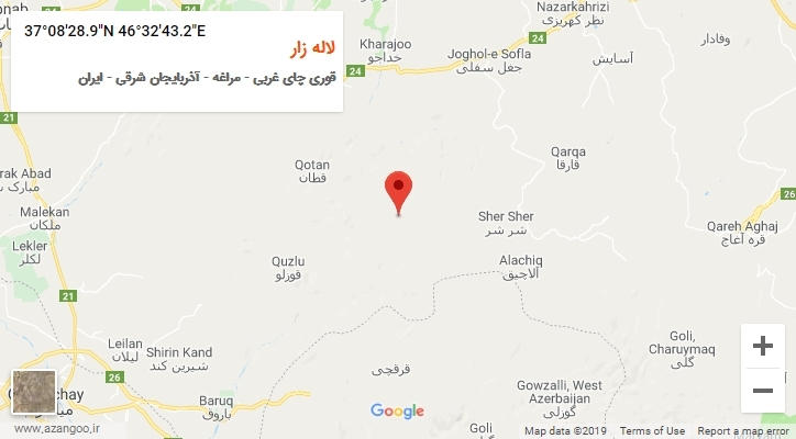 روستای لاله زار بر روی نقشه