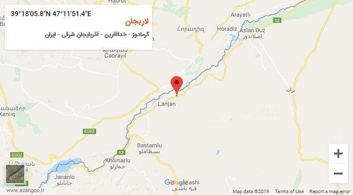 روستای لاریجان بر روی نقشه