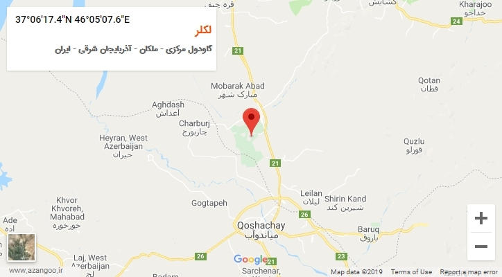 روستای لکلر بر روی نقشه