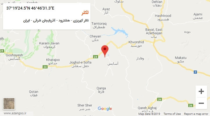 روستای لکلر بر روی نقشه