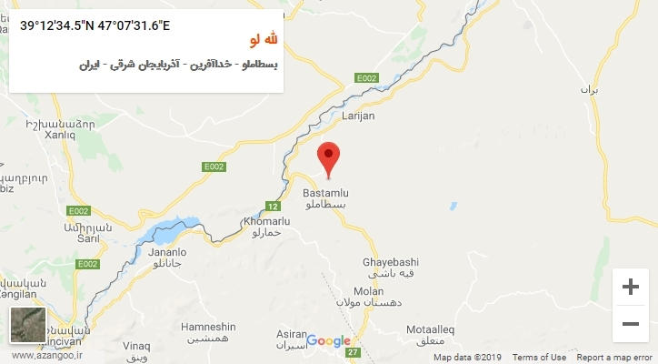 روستای لله لو بر روی نقشه