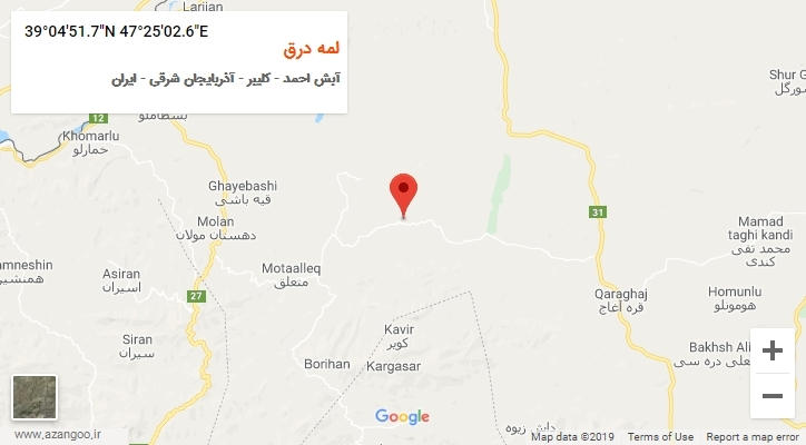 روستای لمه درق بر روی نقشه