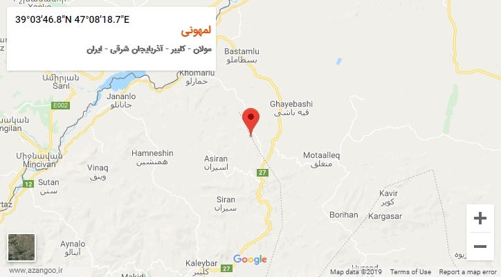 روستای لمهونی بر روی نقشه