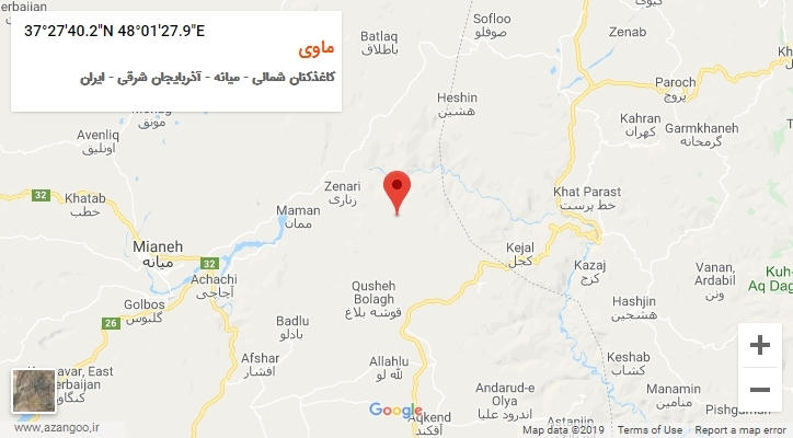 روستای ماوی بر روی نقشه