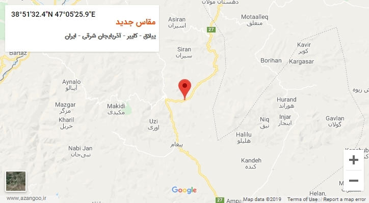 روستای مقاس جدید بر روی نقشه
