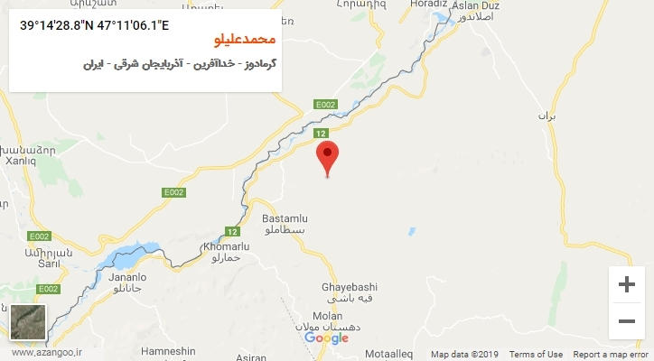 روستای محمدعلیلو بر روی نقشه