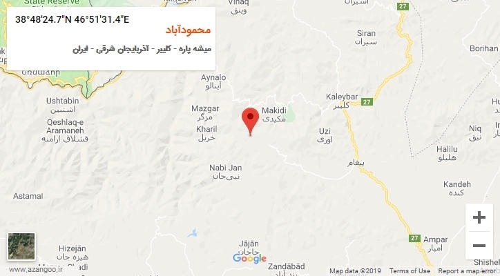 روستای محمودآباد بر روی نقشه