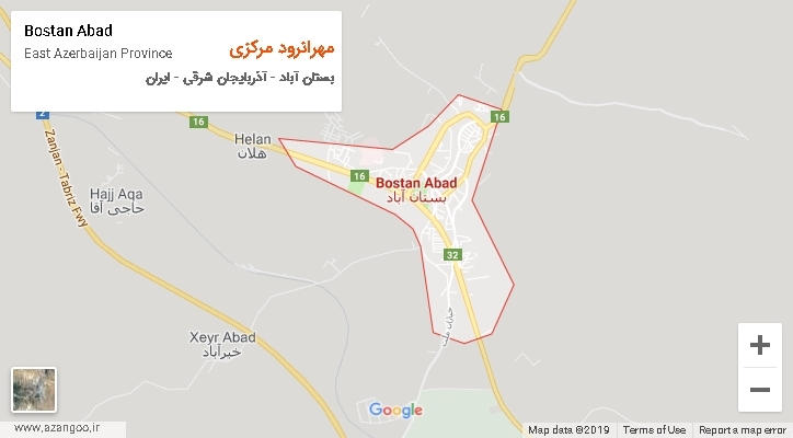 دهستان مهرانرود مرکزی بر روی نقشه