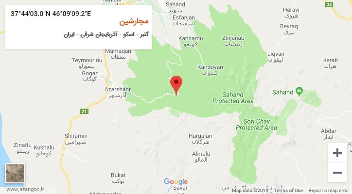 روستای مجارشین بر روی نقشه