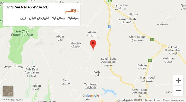 روستای ملآقاسم بر روی نقشه
